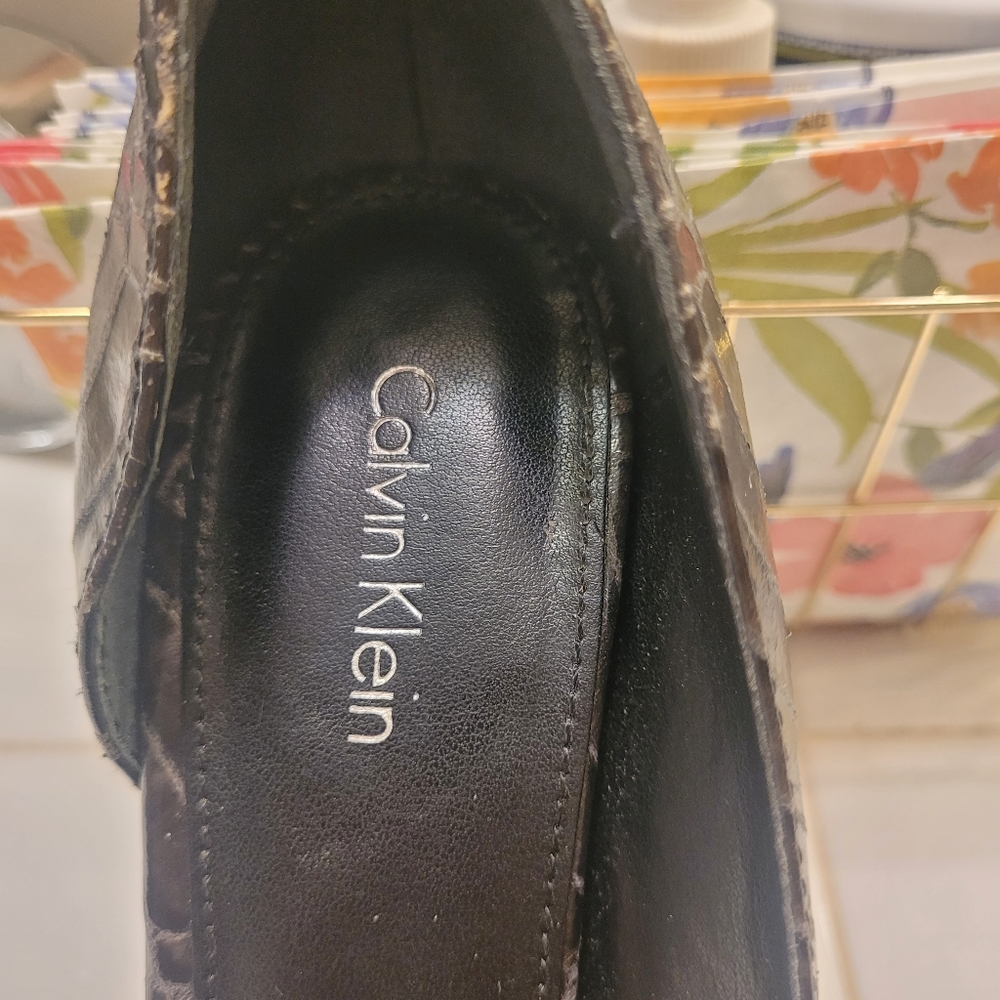 Calvin Klein Leather Platform Heels 7 - Picture 6 of 7